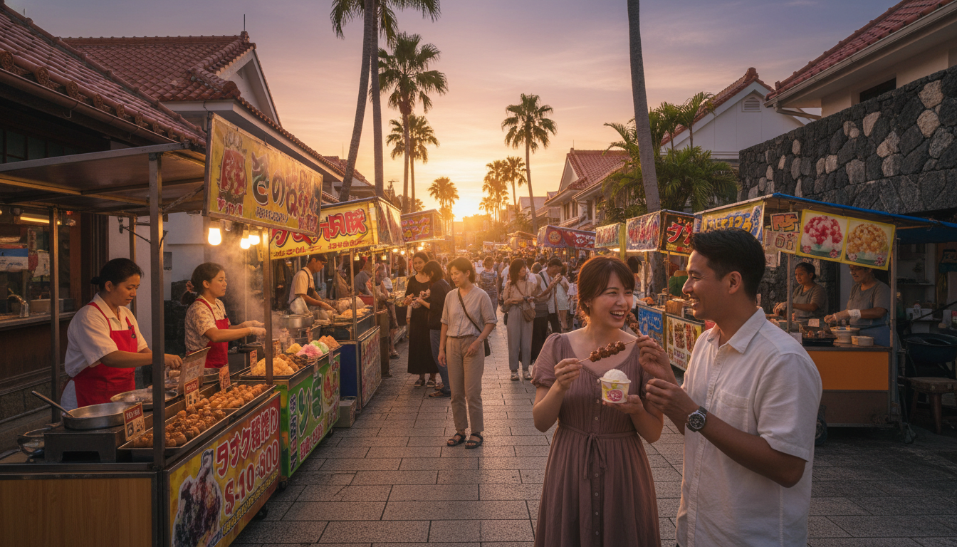国際通りで食べ歩きを楽しむための標準的な時間帯