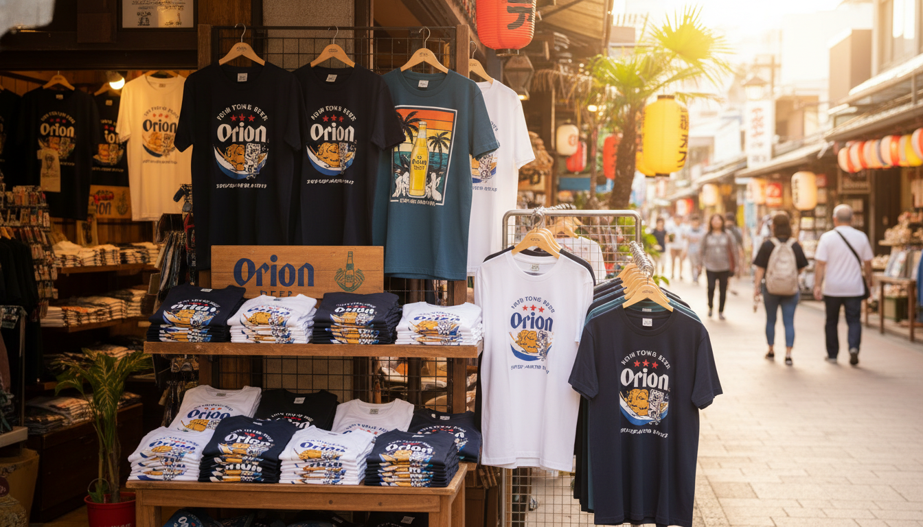 国際通りのオリオンTシャツは「公式ストア」や「土産店」で手に入ります